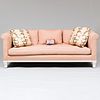 Modern White Painted and Upholstered Three Seat Sofa, A. Schneller Sons, Inc.