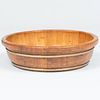 Brass-Mounted Stained Fruitwood Basin