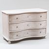Swedish Baroque Style Cream Painted Serpentine Chest of Drawers, of Recent Manufacture