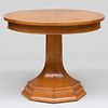 Contemporary Stained Fruitwood Circular Center Table