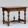 Continental Baroque Style Walnut Side Table