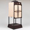 Japanese Wood and Paper Lantern with Wood Handle