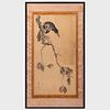 Japanese Scroll of a Crow and Plum Branch