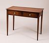 George III Style Mahogany Two-Drawer Table