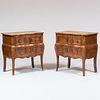 Pair of Louis XV Style Provincial Walnut Side Tables