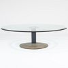 Contemporary Glass and Bronze Low Table