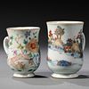 Two Chinese Export Porcelain Cider Mugs