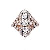 Platinum 18k Art Deco Diamond Ring