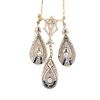 Early Art Deco 18k Platinum Diamond Sapphire Necklace