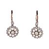 18k Platinum Diamond Pearl Rosetta Earrings