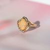 14k Vintage Faceted Opal and Diamond Ring
