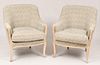 Pair of Painted and Upholstered Chairs, Modern