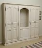 Large Louis XV Provincial Style Cream Painted Cupboard