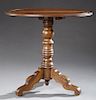 French Louis Philippe Carved Walnut Tilt Top Table