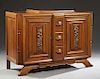 French Art Deco Carved Walnut Server, early 20th c