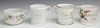 Four Porcelain Cups, early 20th c., including two