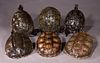 Group of Six Snapping Turtle Shells, 20th c., Miss