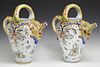 Pair of French Faience Ewers, early 20th c., of ta