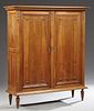 French Louis XVI Style Carved Walnut Cabinet, 19th