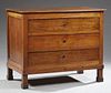 Louis Philippe Carved Walnut Commode, 19th c., wit