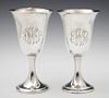 Two Sterling Goblets, 20th c., one by Newport, #16