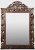 Henri II Style Carved Oak Overmantel Mirror, late