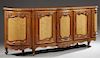 French Louis XV Style Parquetry Inlaid Cherry and