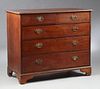 English George III Carved Mahogany Chest, 19th c.,