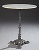 French Louis XV Style Cast Iron Marble Top Bistro