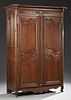 Louis XV Style Carved Oak Double Door Armoire, 19t