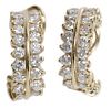 Diamond and 18 Kt. Gold Earrings
