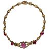 Pink Sapphire and Ruby Necklace