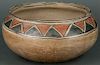 San Ildefonso Pueblo Polychrome Dough Bowl (ca. 1900)