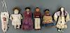 Lot of 6: Navajo, Seminole, Plains & Plains Tourist Cradle Dolls