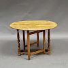 Continental Gate-leg, Trestle-foot, Oval-top Table