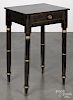 New England painted pine one-drawer stand, ca. 1830, retaining a later decorated surface, 27 1/2'' h.