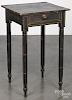 New England painted pine one-drawer stand, ca. 1830, retaining its original grain decoration