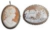 Two Antique Cameo Brooches