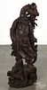 Chinese carved wood figure, 20th c., 39 1/2'' h.