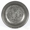 English pewter deep dish by Townsend and Compton, 14 5/8'' dia.