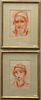 Group lot to include B.L. Green (American, Mid 20th Century), Mark within Mark, watercolor on paper, signed lowe...