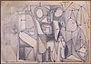 Style of Pablo Picasso/ Attributed: Abstract Landscape