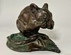 Lawrence Isard Bronze, Preening Mouse