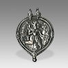 Early 19th C Rajastani Silver Plaque Amulet