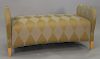 Two piece lot to include Niedermaier upholstered bench. lg. 50"