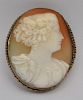 LARGE VICTORIAN CARVED SHELL CAMEO