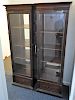 2 19TH C. VICTORIAN TALL DISPLAY CABINETS