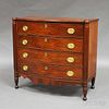 Federal Mahogany Bowfront Chest of Drawers