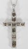 18KT GOLD AND 4.4CT DIAMOND CROSS PENDANT NECKLACE