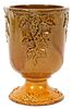 YELLOW REDWARE POTTERY GOBLET